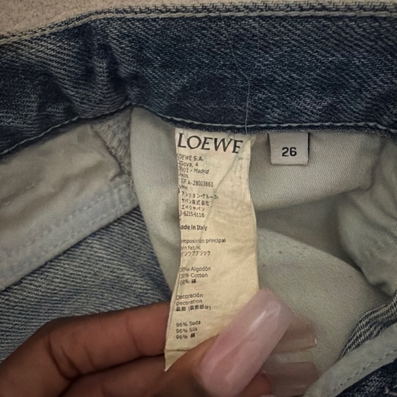 Loewe Light Blue Denim Jeans with Ivory Label - Picture 4 of 8